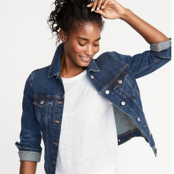 Old Navy Cropped Denim Jacket - Picture 2 of 7